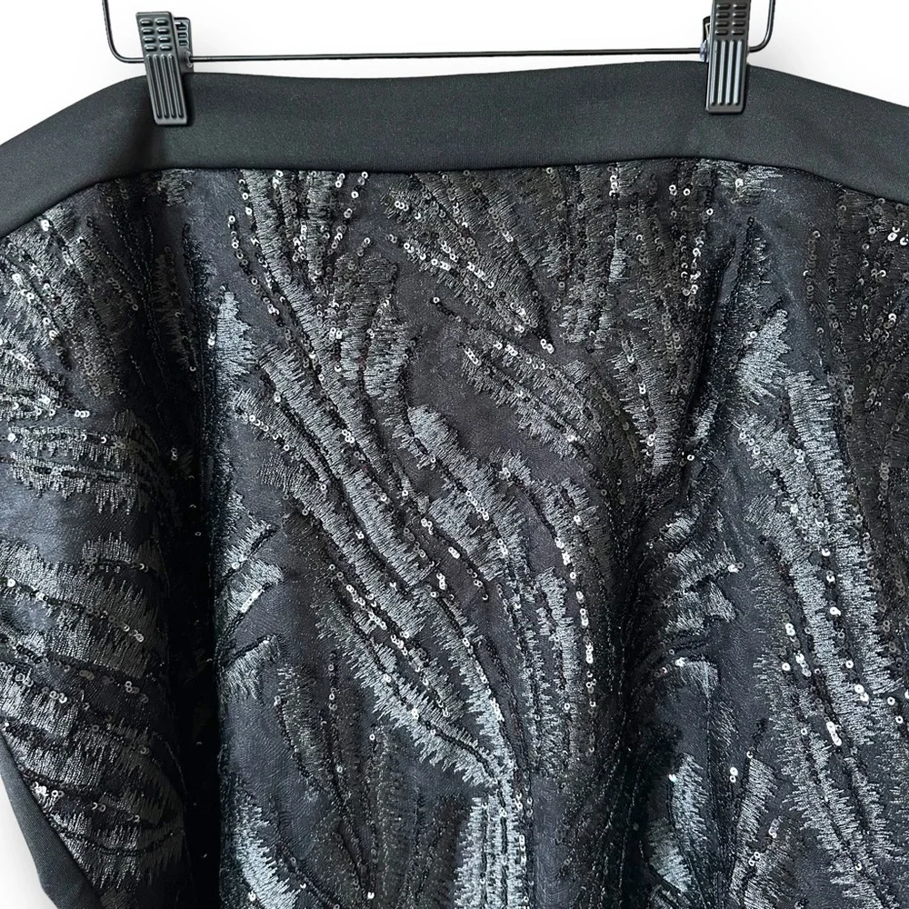 Eloquii Black Sequin Skirt Sz 22